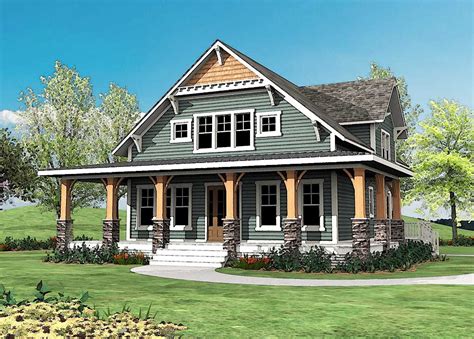 This Gorgeous Craftsman House Plan Comes With A Wrap Around Porch In