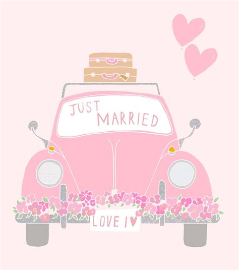 Just Married | Just married, Wedding illustration, Wedding cards
