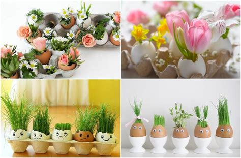 Diy Easter Eggshell Planters And Vases Ideas Home Decorating Ideas