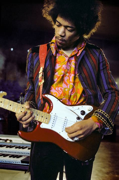 Jimi Hendrix Playing The Guitar 1967 Photographic Print For Sale