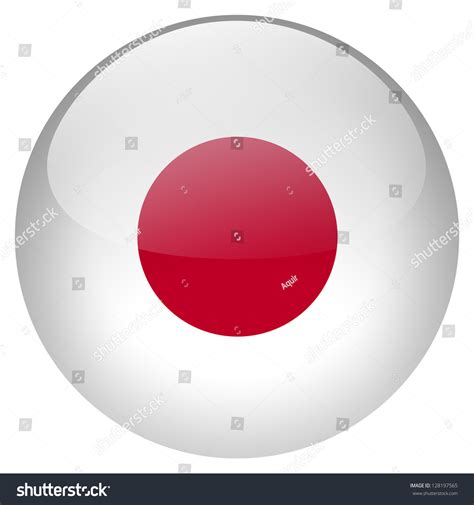 Japan Flag Button Stock Illustration 128197565 Shutterstock