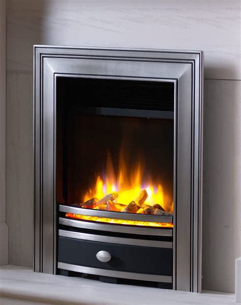 Charlton And Jenrick 16 3d Ecoflame Electric Fire With Cast Square Fascia In Pewter Simply Stoves