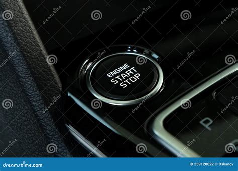 Engine Start Button In Modern Car Close Stock Photo Image Of Interior