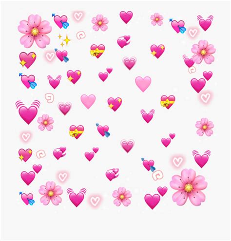 Transparent Pastel Heart Clipart Heart Emoji Meme Png Free