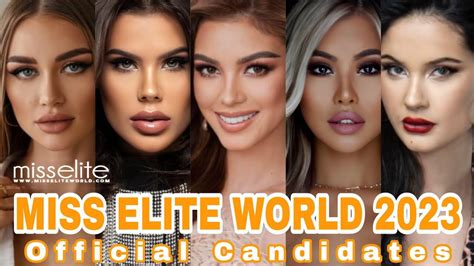 Miss Elite 2023 Official Candidates Miss Elite World 🥇 Own That Crown