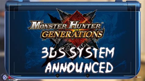 Monster Hunter Generations 3ds System Announced Youtube