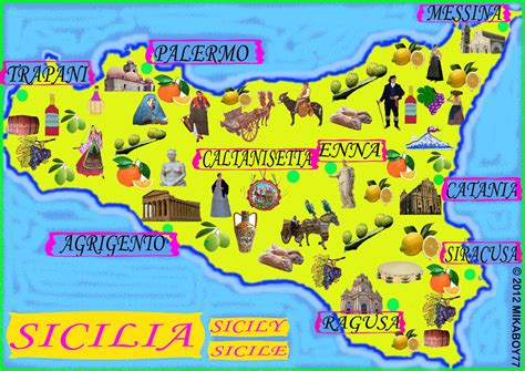 Mappa Della Sicilia Mappa Della Sicilia Cartina Inter