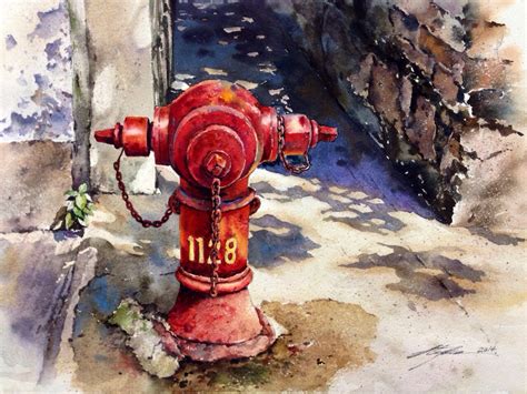 Photos of Hong Kong collections of watercolour paintings
