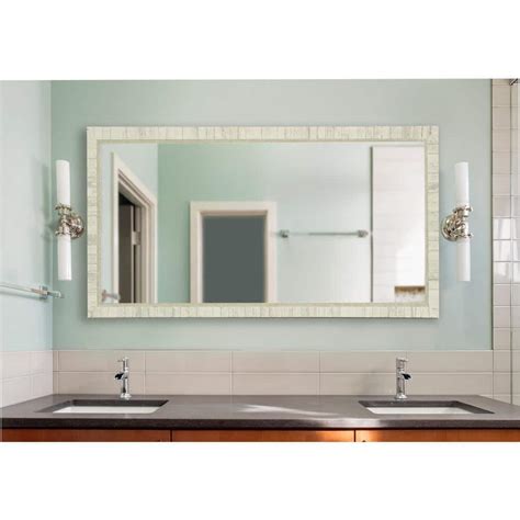 30 In W X 65 In H Framed Rectangular Bathroom Vanity Mirror In Ivory Dv047m The Home Depot