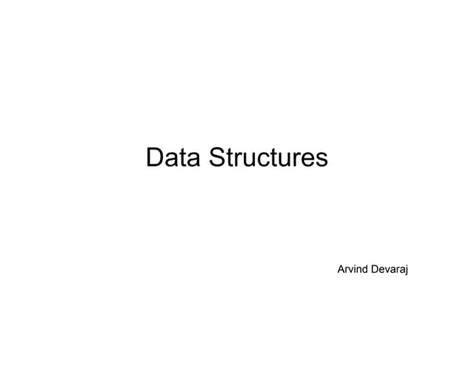 Data Structures Introduction Ppt