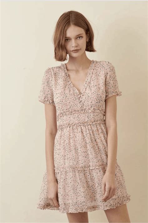English Garden Ruffle Dress In Rose Plus Size Fashion Dresses Ruffle Dress Dresses