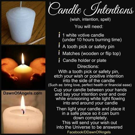 Wish Intention Spell Candle Magick Candle Meanings Witchcraft Candles