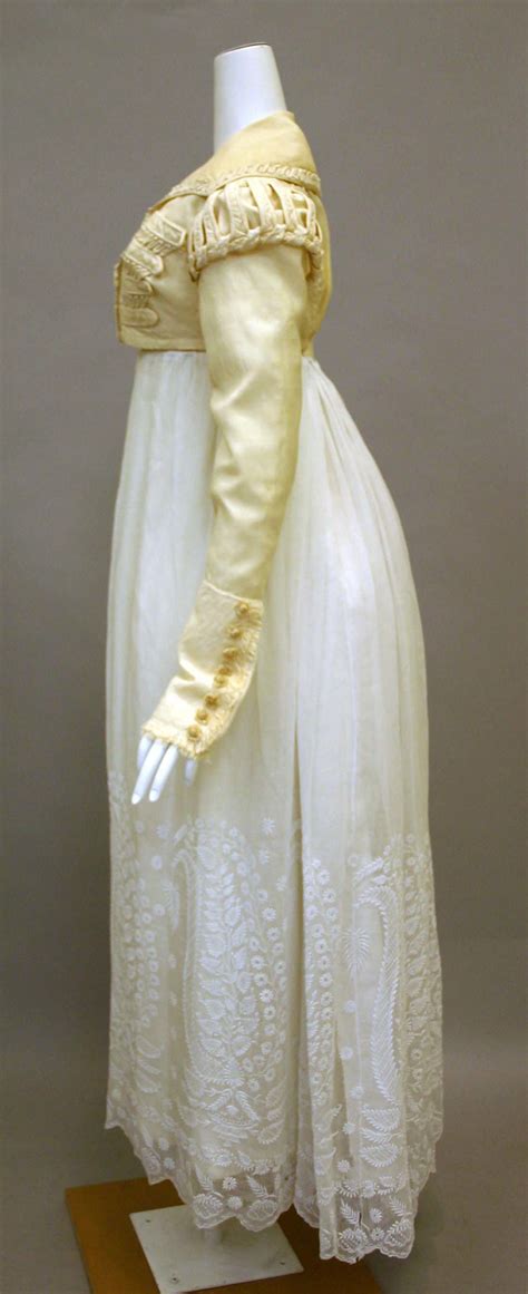 Ensemble Spencer Dress Apron Ca 1820 1825 British Silk Cotton