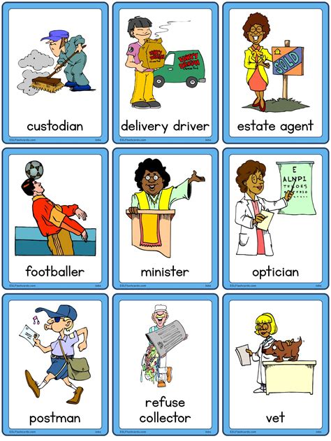 Jobs Occupations Printable English Esl Vocabulary Worksheets 2 Gambaran