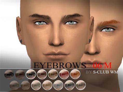 S Club Wm Thesims4 Eyebrows06 M Sims 4 Sims 4 Cc Makeup Sims