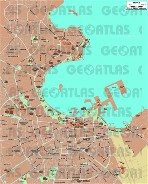Doha Map Qatar