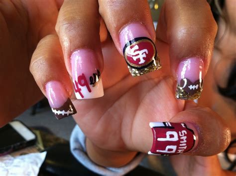 49er Fan 49er Nails Football Nails Sports Nails San Francisco 49ers