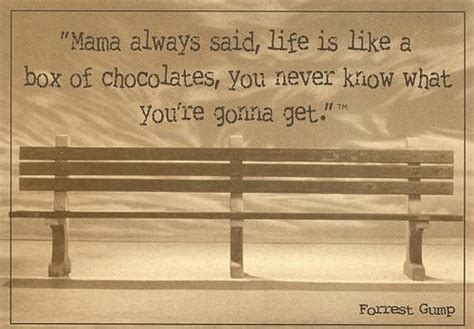 Discover famous quotes and sayings. Mama always said, life is like a box of chocolates... ~ unknown - Collection Of Inspiring Quotes ...