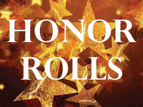 1st Quarter Honor Rolls Wynantskill Union Free School District