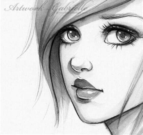 Girl Face Image Drawing Drawing Skill