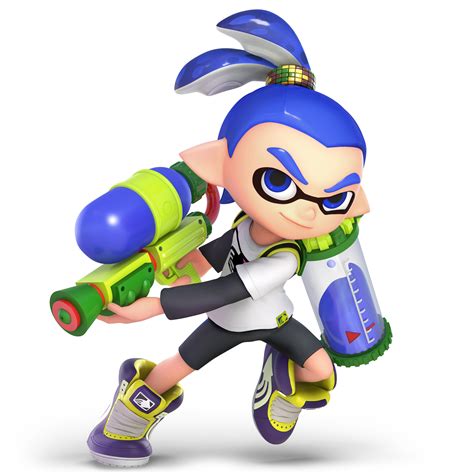 Ssb Ultimate Official Artwork Of The Male Inkling Alternate Costume