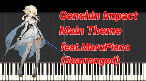 genshin impact main theme featmarupiano piano rearranged synthesia youtube