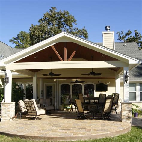Backyard Porch Ideas On A Budget Patio Makeover Outdoor Spaces Coolest Patio Cover With Stamped