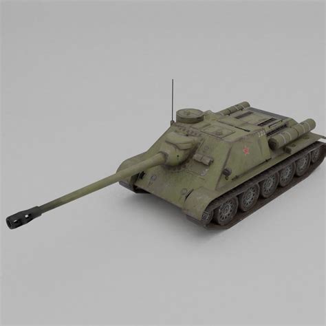 Su 122p Tank Destroyer 3d Model Game Ready Cgtrader