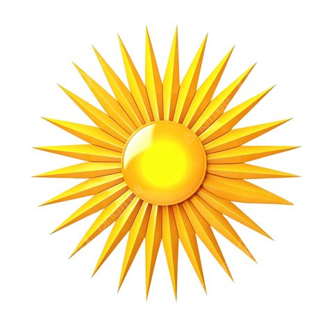Yellow Sun With Rays 3d Sun Isolated 3d Png Transparent Image And