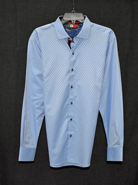 Mens Long Sleeve Slim Fit Shirt Blue Daccord Fine 100 Cotton 4501