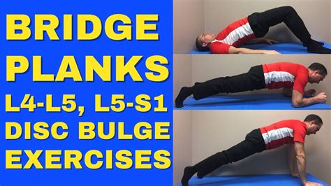 L L L S Disc Bulge Best Exercises Rehabilitation Bridge Plank