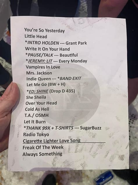 M3 ATL Set List from Sunday 10/29 : r/butchwalker