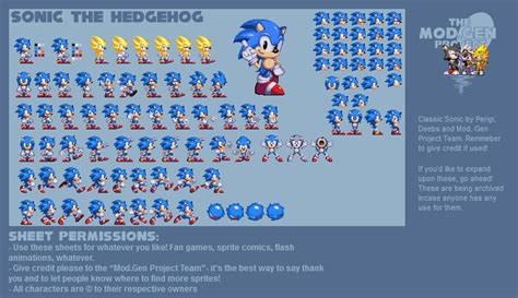 Sonic Mod Gen Sprites Mod Gen Project Classic Sonic By Sexiz Pix