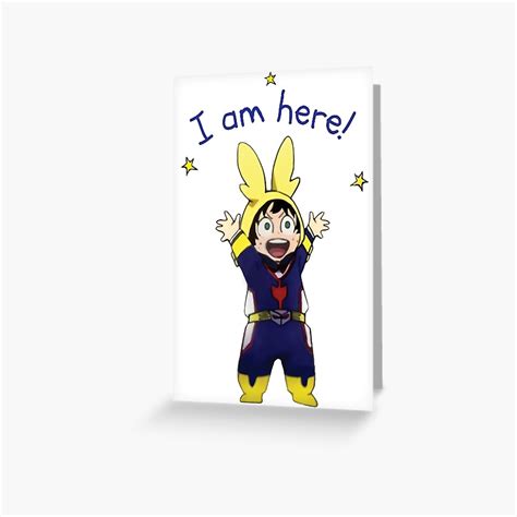 Funny Little Deku I Am Here Greeting Card By Sellomico Redbubble
