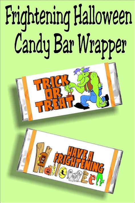 Frightening Halloween Candy Bar Wrapper Halloween Candy Bar Candy