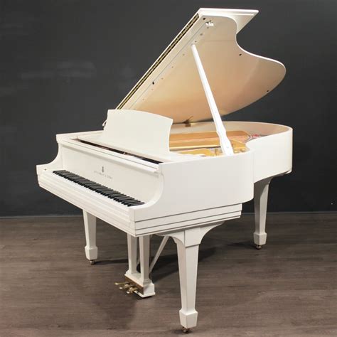 Steinway Model M 57 Grand Piano Restored White Coloratura Series