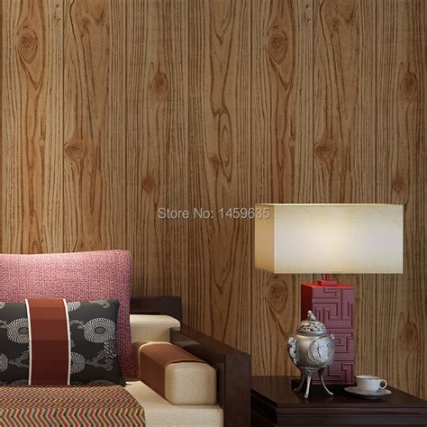 New Chinese Imitation Wood Retro Wallpaper Wallpapers For Walls Of