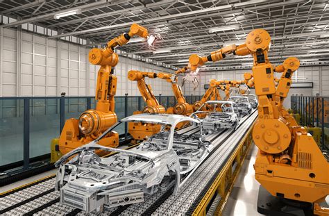 Robot Assembly Line In Car Factory Robotics Business Review