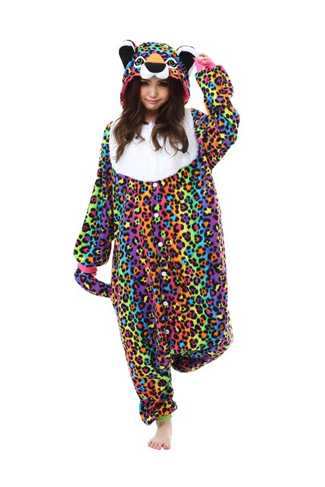 Lisa Frank Hunter Kigurumi Adult Costume Neon Icon Bear Kigurumi Cosplay Onesies Lisa