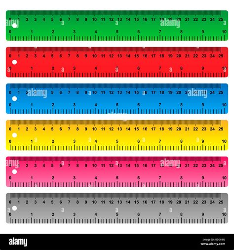 Ruler In Centimeters Millimeters And Inches Stock Photo Alamy