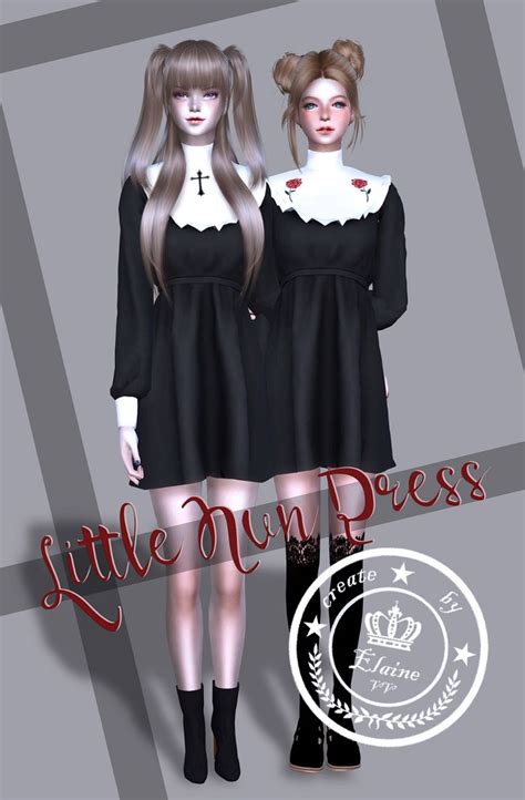Anime Nun Outfit For The Sims 4 Spring4sims Nun Outfit Sims 4 Images