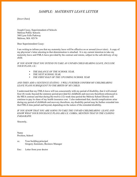 Are you a teacher looking to write a letter of recommendation for your students? Maternity Leave Letter Template For Teachers | Maternity ...