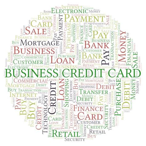 Business Credit Card Word Cloud Stock Illustration Illustration Of