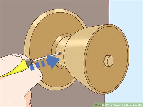 If the screws have detached completely from the mounting threads on the opposite side of the door, you may need to begin threading them by. 3 Ways to Remove a Door Handle - wikiHow