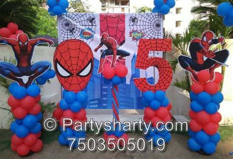 Spiderman Birthday Theme Party Decorations Set Garland Backdrop Kit
