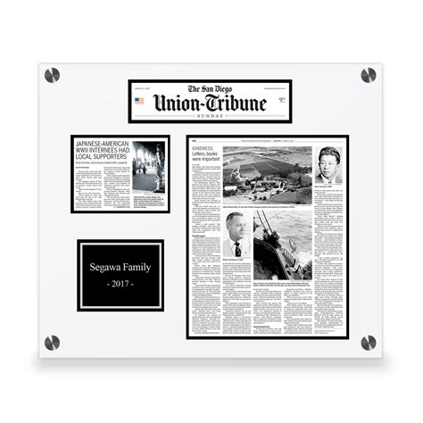 The San Diego Union-Tribune Article Print Plaques | Shop the San Diego