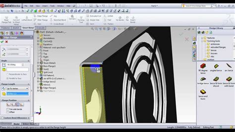 Solidworks Tutorial Sheet Metal And Froming Tools I Youtube