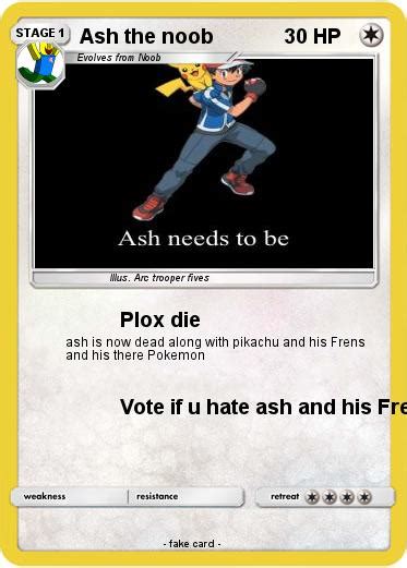 Pokémon Ash The Noob Plox Die My Pokemon Card