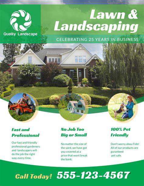 Landscaping Lawn Care Flyer Template Mycreativeshop