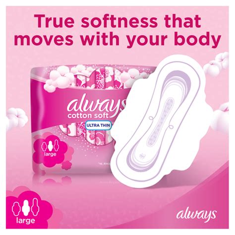 Buy Always Cotton Soft Ultra Thin Large Sanitary Pads 16pcs Online